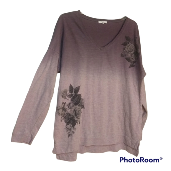 Maurices Lavender Ombre Top, XL - Picture 2 of 5